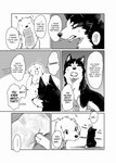 bird_dog blush blush_lines canid canine canis dialogue domestic_dog duo english_text feral golden_retriever human hunting_dog husky kiisu_(tsukune_minaga) magazine male mammal monochrome nordic_sled_dog retriever ruu_(tsukune_minaga) spitz text tsukune_minaga