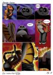 absurd_res anthro balls bear butt clothing comic dialogue digital_media_(artwork) dreamworks duo english_text erection felid female genitals giant_panda hi_res kung_fu_panda male mammal master_po_ping master_tigress pantherine penis sabrotiger sitting speech_bubble text tiger undressing