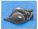 2024 anthro big_butt butt common_hippopotamus demyxanthony_artist dreamworks female gloria_the_hippopotamus hi_res hippopotamid huge_butt lying madagascar_(series) mammal nude on_side rear_view signature solo