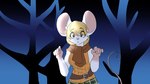 16:9 4k absurd_res alternate_species anthro ashley_graham_(resident_evil) beastars blonde_hair capcom comic female fizzy-dog fur furrification hair hi_res mammal mouse moushley murid murine night parody resident_evil rodent scarf sleeveless_shirt solo white_body white_fur widescreen