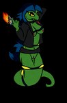 2023 alpha_channel anthro anus apode belt black_hair blue_hair breasts burning_object capara_(neopets) card clothed clothing dated draconcopode female fortune_telling genitals green_body hair jacket lamia legless lendri_mujina neopets nipples open_clothing open_jacket open_topwear partially_clothed petpet_(neopets) playing_card pussy reptile scalie serpentine signature snake solo split_form tarot tarot_card tongue tongue_out topwear wadjet_(neopets) yellow_sclera