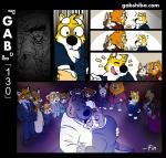 ailurid akita anthro black_hair blonde_hair brown_body brown_fur brown_hair canid canine canis chow_chow comic dancing domestic_dog eyes_closed eyewear female fox fur gab_(comic) gab_shiba gabshiba glasses grey_body grey_fur group hair hand_holding hyena korg_(gabshiba) male male/male mammal mastiff molosser muscular muscular_male orange_body orange_fur pit_bull red_panda rita_(gabshiba) ruff_bull shiba_inu smile spitz spotted_hyena text url voff_akita wang_chow white_body white_fur yellow_body yellow_fur