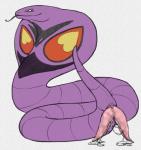 2_penises anatomically_correct anatomically_correct_genitalia anatomically_correct_penis animal_genitalia animal_penis arbok bodily_fluids cloaca cum cum_on_ground cum_on_penis cum_string erection feral forked_tongue generation_1_pokemon genital_fluids genitals graphite_(artwork) hemipenes male multi_genitalia multi_penis nintendo penis pokemon pokemon_(species) python13rp reptile scalie seminal_groove serpentine simple_background sketch slitfluid smile snake snake_hood solo tapering_penis tongue tongue_out traditional_media_(artwork) white_background yaroul