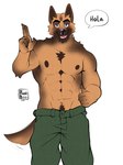 2024 abs anthro barazoku biceps big_muscles biped black_eyes brown_body brown_fur canid canine canis fur hi_res looking_at_viewer male mammal muscular muscular_anthro muscular_male pandoboo pecs shirtless_anthro shirtless_male solo wolf