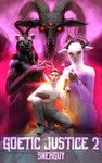 absurd_res anthro book bovid caprine felid female flower glowing glowing_eyes goat group gun hi_res horn human lion male mammal meandraco novel_cover pantherine plant ranged_weapon rose_(flower) snekguy weapon