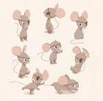 2018 anthro biped blush concept_art denise_van_leeuwen eye_patch eyewear grey_body mammal mouse murid murine official_art open_mouth pol_the_pirate_mouse rodent sitting solo surprised