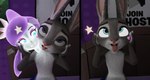 2022 3d_(artwork) 4_fingers absurd_res accessory ahegao anthro bed blue_eyes body_control digital_media_(artwork) disney duo empty_eyes eye_roll eyelashes female female/female fever-dreamer fingers fur furniture ghost grey_body grey_fur hair hair_accessory hi_res inside judy_hopps lagomorph lah_(sonic) leporid looking_pleasured mammal multi_head multicolored_body multicolored_ears multicolored_fur nude possession purple_eyes purple_hair rabbit sega sonic_the_hedgehog_(series) spirit tongue tongue_out translucent two_tone_body two_tone_fur zootopia