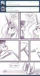 broken comic crown dialogue english_text equid equine female feral friendship_is_magic hair hasbro headgear horn john_joseco male mammal monochrome my_little_pony mythological_creature mythological_equine mythology oops princess_celestia_(mlp) royal_guard_(mlp) text tumblr winged_unicorn wings