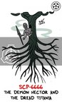 2021 6_arms 6_eyes black_text branch character_name colored dated demon digital_drawing_(artwork) digital_media_(artwork) english_text fog grey_arms grey_body hi_res holding_melee_weapon holding_object holding_polearm holding_spear holding_weapon hole_(pit) hollow_tree humanoid in_tree logo male melee_weapon mouthless multi_arm multi_eye multi_limb noseless not_furry plant polearm red_text scp-6666 scp-6666-a scp_foundation signature simple_background solo spear text tree upside_down weapon white_background white_eyes zal-cryptid