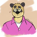 Rating: s
ID: 5570006
Date: 2025-05-13 17:26:48 -0400
Status: active
Score: 1
1:1 anthro black_ears black_hands black_nose bottomwear brown_background brown_body brown_eyes brown_fur canid canine clothing collared_shirt eyebrows frown fur looking_ahead looking_at_viewer male mammal p_rindustries p_rindustries_(p_rindustries) pants pink_clothing pink_ear_ring pink_shirt pink_topwear raccoon_dog raised_eyebrow shirt signature simple_background solo tanuki thick_eyebrows topwear whisker_spots white_clothing white_shirt white_topwear post #5570006