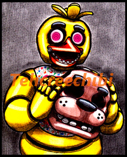 Rating: s
ID: 5600214
Date: 2025-05-26 16:28:03 -0400
Status: active
Score: 1
2015 5_fingers animatronic anthro arms_bent artist_name avian beak bib_only bird black_border black_eyebrows border chica_(fnaf) chicken colored_pencil_(artwork) english_description eyebrows female female_anthro fingers five_nights_at_freddy's galliform gallus_(genus) glowing glowing_eyes grey_background half-length_portrait holding_mask light lighting looking_at_viewer machine marker_(artwork) open_beak open_mouth orange_beak phasianid pink_eyes portrait robot scottgames shaded simple_background solo teeth tehcreechibi text thick_eyebrows toothed_beak traditional_media_(artwork) white_bib yellow_body post #5600214
