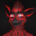 1:1 3d_(artwork) absurd_res anthro big_ears blender_(artwork) blender_cycles canid canine digital_media_(artwork) fennec_fox fox fur happy hi_res hybrid male mammal red_body red_eyes red_fur redclaws rexouium solo true_fox