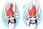 Rating: s
ID: 5607265
Date: 2025-05-29 16:07:14 -0400
Status: active
Score: 16
alternate_hairstyle ambiguous_gender black_body black_fur cinderace feral frown fur generation_8_pokemon looking_at_viewer mochimochitei multicolored_body multicolored_fur nintendo pokemon pokemon_(species) rabbit_ears red_body red_eyes red_fur red_nose scut_tail short_tail simple_background solo tail white_body white_fur yellow_body yellow_fur post #5607265