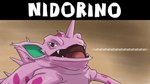 16:9 ambiguous_gender brown_eyes dialogue english_text ergomancy feral generation_1_pokemon hi_res laugh laughing_lizard looking_at_viewer meme nidorino nintendo pink_body pokemon pokemon_(species) solo text vocalization widescreen