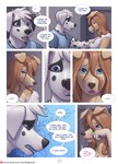 2023 anthro blue_eyes bodily_fluids brown_hair canid canine canis clothed clothing comic crying dalmatian dialogue domestic_dog duo english_text female female_anthro floppy_ears fully_clothed hair hi_res jewelry lizzy_(sigma_x) male mammal mike_(sigma_x) necklace sigma_x speech_bubble tears text url wiping_tears