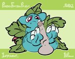 1upgobbo 2023 ambiguous_gender anthro balls bodily_fluids disembodied_penis dripping duo feet foot_fetish foot_play footjob generation_1_pokemon genital_fluids genitals hi_res ivysaur leaking_precum male male/ambiguous nintendo penis pokemon pokemon_(species) precum precum_drip sex