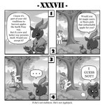 1:1 antennae_(anatomy) applejack_(mlp) arthropod comic dialogue earth_pony ellipsis english_text equid equine female friendship_is_magic hasbro hi_res horse insect lepidopteran mammal monochrome moth my_little_pony plant pony queen_chrysalis_(mlp) text tree url vavacung