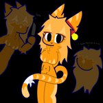 1:1 2024 absurd_res alpha_channel animal_humanoid anthro bandage bell big_breasts breasts cat_humanoid chest_tuft colored digital_drawing_(artwork) digital_media_(artwork) domestic_cat english_text felid felid_humanoid feline feline_humanoid felis female flat_colors foxxiee fur hair happy hi_res holding_object huge_breasts humanoid knife long_hair looking_at_viewer mammal mammal_humanoid moyra orange_body orange_fur orange_hair orange_tail red_band simple_background sketch small_hips smile solo tail text thick_thighs tuft voluptuous_female weapon