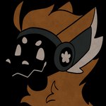 1:1 alpha_channel anthro brown_body brown_fur flat_colors fur headshot_portrait icon machine male portrait protogen ralnyx_the_protogen screen screen_face simple_background solo transparent_background vividje