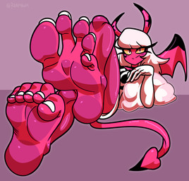 Rating: q
ID: 5711949
Date: 2025-07-16 03:15:04 -0400
Status: active
Score: 25
5_toes absurd_res barefoot colored_nails demon feet female foot_fetish foot_focus hair hellaverse helluva_boss hi_res horn humanoid_feet membrane_(anatomy) membranous_wings nails pink_body plantigrade reathroch soles spade_tail tail toes verosika_mayday white_nails wings post #5711949