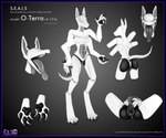 animal_genitalia animal_pussy anthro black_border border canid canine canine_genitalia canine_pussy digitigrade english_text female gaping gaping_pussy genitals hi_res machine mammal masturbation model_sheet mouth_shot multi_limb open_mouth pawpads paws plate pussy rdd.ua robot robot_anthro solo synthetic text tongue tongue_out vaginal vaginal_masturbation visor white_body