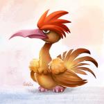 1:1 2016 ambiguous_gender avian beak bird digital_media_(artwork) digital_painting_(artwork) fearow feathered_crest feathered_wings feathers feral generation_1_pokemon head_crest nintendo pokemon pokemon_(species) solo tsaoshin wings