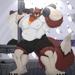 Rating: q
ID: 5517493
Date: 2025-04-20 13:37:37 -0400
Status: active
Score: 5
1:1 anthro armpit_hair big_muscles bodily_fluids body_hair canid canine claws exercise fox hi_res huge_muscles maestro_peacewalker_(maestrofox) male mammal mrnightmares musclegut muscular muscular_anthro muscular_male overweight slightly_chubby solo steam steaming_body sweat sweaty_armpit toe_claws tongue tongue_out weightlifting weights workout post #5517493