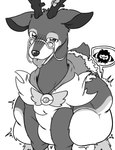 2024 2_horns absurd_res ambiguous_feral ambiguous_gender ambiguous_pred ambiguous_prey bastion_(caoleroni) belly belly_squish big_belly black_body black_fur black_hair black_wool blep blush blush_lines bovid caprine clothed clothed_feral clothing cutaway deer digital_drawing_(artwork) digital_media_(artwork) english_description expression_cutaway eyes_closed feral feral_pred flaaffy front_view fully_inside fur generation_2_pokemon generation_5_pokemon glistening glistening_tongue greyscale hair hanging_belly head_horn hi_res horn huge_belly larger_ambiguous larger_pred long_neck looking_at_viewer male_(lore) mammal mantle monochrome monotone_background motion_lines mouth_closed nintendo nose_blush one_eye_half-closed pokemon pokemon_(species) portrait pseudo_horn quadruped raftail ringed_ears sawsbuck scut_tail short_tail simple_background size_difference smaller_ambiguous smaller_prey snout soft_vore solo squish standing striped_ears tail three-quarter_portrait tongue tongue_out vore white_background wood wooden_horn wool_(fur) wool_hair