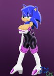 absurd_res big_breasts boots breasts clothing crossgender eulipotyphlan female footwear gloves handwear hedgehog hi_res mammal mtf_crossgender nipple_slip rouge's_outfit sega shoes solo sonic_the_hedgehog sonic_the_hedgehog_(series) theblueorc tight_clothing white_boots white_clothing white_footwear white_gloves white_handwear