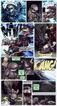 activision anthro beastars bovid canid canine canis caprine comic crash_bandicoot_(series) crossover cybernetics cyborg dawn_bellwether dialogue disney electrocution english_text female goofy_(disney) group gun hi_res judy_hopps juno_(beastars) lagomorph leporid machine macropod magnet male mammal marsupial nauyaco pinstripe_potoroo potoroo rabbit ranged_weapon robocop_(franchise) sheep shocked speech_bubble text weapon wolf zootopia