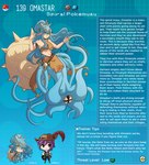 animal_humanoid anthro blue_hair breasts chibi clothed clothing english_text female fossil_pokemon generation_1_pokemon hair hi_res human humanoid kinkymation male mammal marine mollusk mollusk_humanoid nintendo omastar pokemon pokemon_(species) pokemorph shell tentacles text