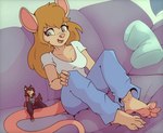 Rating: s
ID: 5597958
Date: 2025-05-25 17:16:40 -0400
Status: active
Score: 35
2025 anthro barefoot blonde_hair blue_bottomwear blue_clothing blue_eyes blue_pants bottomwear breasts brown_body brown_hair canid canine canis chip_'n_dale_rescue_rangers clothing digital_media_(artwork) disney duo feet female furniture gadget_hackwrench hair looking_down looking_up mammal mewmus micro mouse murid murine open_mouth pants pillow rodent rose_(mewmus) shirt size_difference smile sofa tail topwear white_clothing white_shirt white_topwear wolf post #5597958