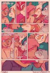 anthro bovid bulge caprine cassandra_(funkybun) comic conditional_dnp dialogue emil_(funkybun) english_text female female/female female_anthro funkybun goat group hi_res kissing lily_(funkybun) male male/female male_anthro mammal mouse murid murine mustelid otter rodent text trans_(lore) trans_woman_(lore) trio