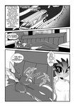 absurd_res anthro car city cityscape dan_the_stegosaurus_(character) dinosaur duo english_text furniture hi_res male monochrome nature ornithischian prehistoric_species profanity reptile road scalie screentone sofa speech_bubble stegosaurian stegosaurus taboo_tails_(copyright) terra_the_troodon_(character) text theropod thyreophoran tour_bus troodon troodontid vehicle white_crest_(artist)