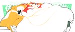 abdominal_bulge accipitrid accipitriform anthro avian beak bird blobby boot_(artist) canid canine canis clothing eagle fat_rolls food fully_inside hat headgear headwear hi_res k.c._wolf_(boot) kansas_city_chiefs male mammal morbidly_obese morbidly_obese_anthro morbidly_obese_male nfl obese obese_anthro obese_male overweight overweight_anthro overweight_male recursive_vore rumbling_stomach solo tail vore wolf