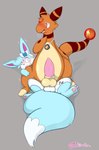 2023 absurd_res ampharos anal anal_penetration animal_genitalia balls balls_touching big_penis big_tail blep blush bodily_fluids colored deltra digital_drawing_(artwork) digital_media_(artwork) duo eeveelution erection feral flustered generation_2_pokemon generation_6_pokemon genital_fluids genitals hi_res leg_grab litho_(stormysparkler) lying male male/male nintendo on_back one_eye_closed open_mouth paws penetration penile penile_penetration penis pokemon pokemon_(species) precum sex sigh signature sketch sylveon tail text thigh_grab tongue tongue_out wink zakiredlight