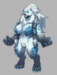 absurd_res anthro bear big_breasts breasts claws crossgender exaxuxer female fur hair hi_res kumaxcross league_of_legends mammal polar_bear riot_games smile solo tencent ursine volibear white_body white_fur