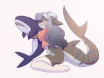 Rating: q
ID: 3790455
Date: 2023-01-04 02:15:52 -0500
Status: active
Score: 59
2019 ambiguous_gender anthro anutka biped blahaj blue_eyes blue_hair blush bottomless clothed clothing countershade_face countershade_scales countershade_tail countershade_torso countershading digital_media_(artwork) fish footwear grey_body grey_hair grey_scales hair holding_object holding_plushie ikea kneeling legwear long_hair looking_at_viewer luka_(anutka) marine plushie scales shaded shark shark_plushie sharp_teeth side_view simple_background skindentation smile socks solo squish striped_body striped_scales stripes tail teeth thick_tail thigh_highs thigh_socks thigh_squish white_background white_clothing white_footwear white_legwear white_socks white_thigh_highs white_thigh_socks post #3790455