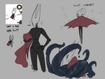 Rating: s
ID: 5545980
Date: 2025-05-03 11:09:31 -0400
Status: active
Score: 37
2_horns arthropod artist_name biped black_body black_eyes black_text clothing english_text exclamation_point female fingers greyscale hand_on_hip hi_res holding_clothing holding_object hollow_knight horn hornet_(hollow_knight) kaiartis monochrome multiple_images red_clothing solo sparkles standing team_cherry tentacles text post #5545980
