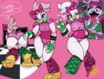 Rating: q
ID: 5604046
Date: 2025-05-28 08:25:12 -0400
Status: active
Score: 33
2023 4:3 accessory all_fours animatronic anthro avian bird bow_ribbon butt chicken clothing dialogue digital_media_(artwork) english_text female fingerless_gloves fingers five_nights_at_freddy's five_nights_at_freddy's:_security_breach galliform gallus_(genus) gesture glamrock_chica gloves green_clothing green_ear_ring green_gloves green_handwear hair_accessory hair_bow hair_ribbon hand_gesture handwear hi_res knee_highs legwear machine multicolored_body netchy_boo phasianid pink_body purple_eyes ribbons robot robot_anthro scottgames shattered_glamrock_chica solo steel_wool_studios text thigh_gap tongue two_tone_body v_sign white_body post #5604046