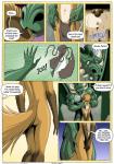 2017 anthro biceps big_muscles bottomwear brown_body brown_fur butt butt_grab canid canine claws clothed clothing comic covering covering_crotch covering_self dialogue dragon duo english_text farin fox fur geminisaint green_body green_scales hand_on_butt hi_res loincloth loincloth_only male male/male mammal multicolored_body multicolored_fur muscular muscular_male mythological_creature mythological_scalie mythology nervous nipples nude orange_body orange_fur pecs scales scalie sekk'ral shaking shy size_difference slim standing surprise tail text topless trembling two_tone_body two_tone_fur undressing wings