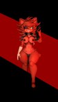 3d_(artwork) anthro areola breasts canid canine clothing digital_media_(artwork) eye_patch eyewear female fexa_(cryptiacurves) five_nights_at_freddy's fox foxy_(fnaf) fredina's_nightclub fur grin gun holding_gun holding_object holding_ranged_weapon holding_weapon looking_at_viewer mammal nipple_piercing nipples piercing ranged_weapon red_body red_fur sandvich_eatr scottgames simple_background smile solo teeth underwear weapon