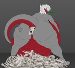 anthro anthro_pred balls belly big_balls big_belly big_penis bodily_fluids bone bones_in_stomach butt cum digestion dragon fatal fatal_vore femboy genital_fluids genitals group hi_res huge_balls huge_penis hyper hyper_balls hyper_genitalia hyper_penis male male/male male_pred mass_vore multiple_prey mythological_creature mythological_scalie mythology nude oral_vore overweight penile penis scalie skull solo tail the_ember theember vore weight_gain