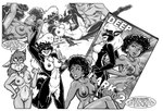 2015 afro anthro award bat bed brave_new_world_(style_wager) breasts cherise_chevron comic cover dark_body dark_fur dark_hair dark_nipples dark_skin ear_piercing ear_ring english_text eyes_closed felid female flo_munroe fur furniture genitals gesture gilbert_(stylewager) grinning_at_viewer group hair hand_gesture hand_on_breast hi_res holding_award holding_object holding_trophy human human_on_anthro interspecies looking_at_viewer lying lying_on_bed male male/female male_on_top mammal mephitid monochrome nude on_bed on_top pantherine penetration piercing porn_cover pornography pubes pussy ring_piercing sasha_gothica skunk spread_legs spreading style_wager text trophy vaginal vaginal_penetration white_hair