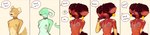 Rating: q
ID: 4076381
Date: 2023-05-27 14:01:21 -0400
Status: active
Score: 263
afro anthro areola areye_(artist) artist_name big_ears big_hair blue_blush blush breasts brown_areola brown_body brown_fur brown_hair brown_nipples brown_nose canid canine canis collar comic curled_horn cute_fangs dialogue domestic_dog ear_piercing ear_ring ellipsis english_text eyeless fangs female fur giraffid gloves_(marking) gold_(metal) gold_jewelry good_boy good_girl green_areola green_horn green_lips green_nipples group hair hair_over_eyes hands_behind_back heart_symbol hi_res horn jewelry lips lo-lo_(areye) long_image looking_at_another male mammal markings mastectomy_scar multicolored_body multicolored_fur navel nipples nonbinary_(lore) nude offscreen_character okapi open_mouth piercing praise praise_kink purple_areola purple_nipples question_mark raised_arm ring_piercing scalie scar simple_background small_breasts smile speech_bubble striped_markings stripes tan_background teeth text thick_lips tooth_gap toothy_smile two_tone_body two_tone_fur visibly_trans watermark wide_image yellow_body yellow_fur post #4076381