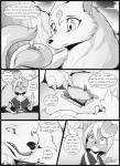 anthro canid canine canis carrie_(s2-freak) celia_(s2-freak) cherry_(s2-freak) clothing comic english_text female feral greyscale hi_res human macro male mammal monochrome s2-freak schwarzpelz text wolf