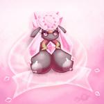 1:1 anthro areola big_breasts breasts crystal diamond_(gem) elemental_creature female gem gem_creature generation_6_pokemon hi_res huge_breasts latiar legendary_pokemon looking_at_viewer mega_diancie mega_evolution mineral_fauna nintendo nipples nude pink_eyes pokemon pokemon_(species) pokemorph simple_background solo