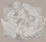 amethyst_nakasy avian belly big_belly breasts busty_feral duo female feral gryphon hi_res jewelry lilly_nakasy mythological_avian mythological_creature mythology necklace nipples phathusa pregnant pregnant_female pregnant_feral teats wings