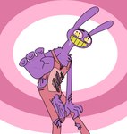 Rating: e
ID: 5640763
Date: 2025-06-14 00:45:26 -0400
Status: pending
Score: 3
aaron_amethyst absurd_res anthro balls bite_mark bodily_fluids claw_marks claws clothed clothing drooling genitals glitch_productions hi_res jax_(tadc) lagomorph leporid male mammal penis rabbit reaching_towards_viewer saliva solo the_amazing_digital_circus torn_clothing vein veiny_penis post #5640763
