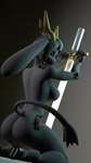 3d_(artwork) 9:16 anthro antlers biped blender_(artwork) bovid breasts butt caprine curvy_figure digital_media_(artwork) dream_breaker_(pseudoregalia) female female_anthro floppy_ears fur giygas94 goat gold_(metal) gold_jewelry grey_body grey_fur grey_hair hair hi_res holding_object holding_weapon hooves horn hybrid jackalope jewelry kneeling lagomorph leporid long_ears lop_ears mammal nude nude_female pseudoregalia rabbit rear_view simple_background solo sybil_(pseudoregalia) tail warfare_machine weapon